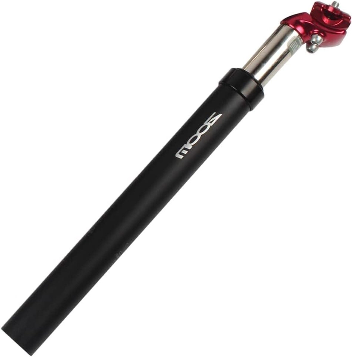 Fiets Zadelpen - Schokdemper Buis - Comfortabel Fietsen - Schokbestendig Ontwerp - 31.6x350mm - Rood