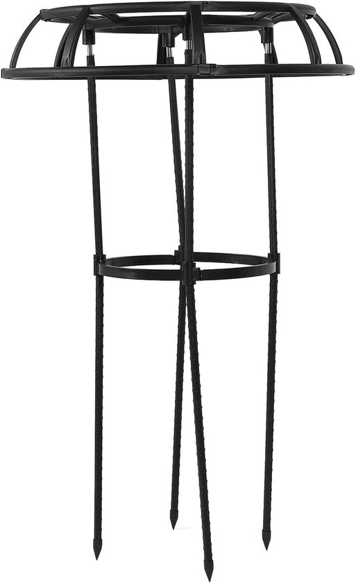 Klimplantsteun - Plantensteun - Planten Ondersteunen - Roestbestendig Materiaal - 50 Cm 16 Stuks - Mat Zwart