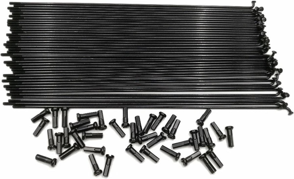 Fietsspaken - Wielonderdelen - Wielreparatie - Sterk staal - 20 stuks - Zwart