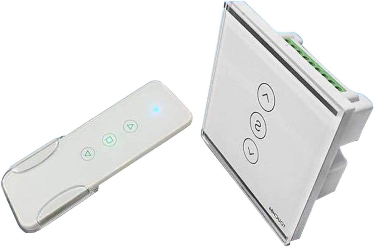 Raamopener Controller - Elektrische Schakelaar - Automatische Bediening - Touchscreen Afstandsbediening - 86 x 86 mm - Wit