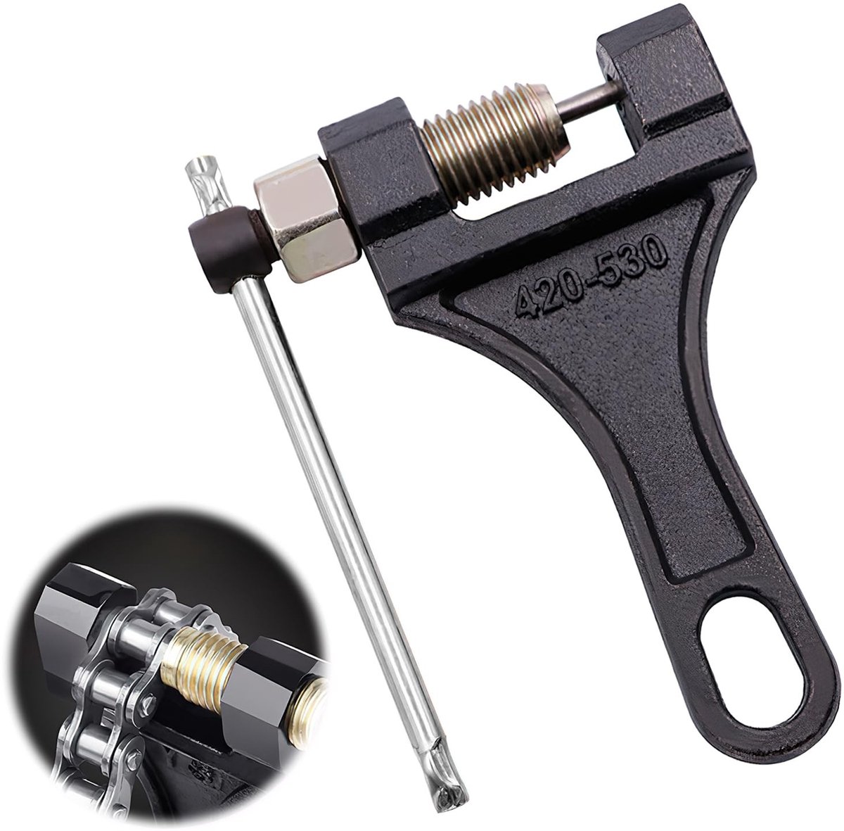 Dailygoods- Kettingscheider Hoogwaardig Koolstofstaal - Kettingverdeler - Klinknagelgereedschap - Voor 420/428/530 Motorfiets - UTV/ATV/Fiets - Max. 32 mm Breedte - Kettingverdelers