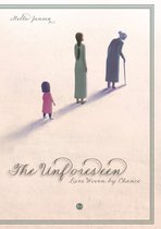 Illustratie van drie vrouwen van verschillende leeftijden, die schaduwen werpen, met de titel 'The Unforeseen'.