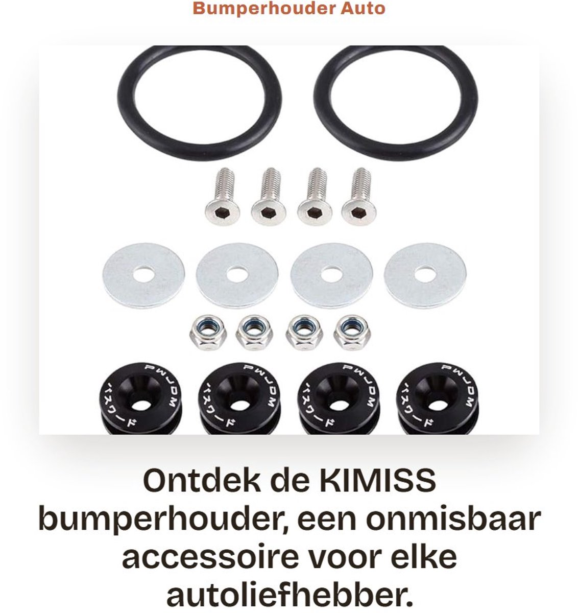 Dailygoods- Bumperhouder Aluminiumlegering - Auto Accessoire - Motor Bay Aankleedkit - Snelsluiting - Hoogwaardige Kwaliteit - Duurzaam - Bumperbevestiging