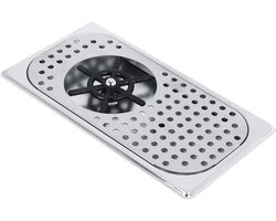 Glasspoeler - Bekerwasser spoeler - Snel bekers spoelen - Krachtige multi-angle jets - Diameter 114 mm - Zilver