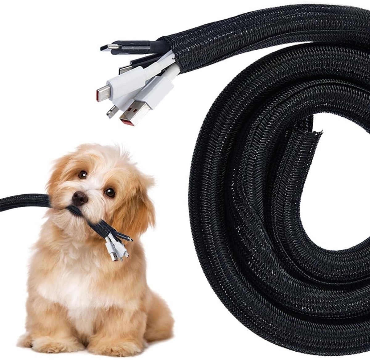 Dailygoods - Kabelbescherming van PET-Kunststof, 5 m