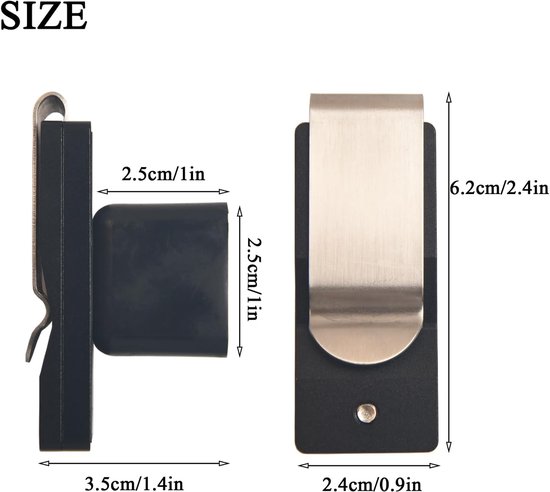 Krijt Houder - Biljart Accessoire - Precisie Spel - Magnetische Clip - Compact Formaat - Zwart — afbeelding 5