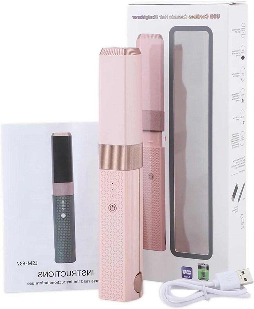 Draadloze Stijltang - Haar Kruller - Haar Stylen - Keramische Verwarming - 20 cm - Roze