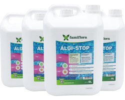 Famiflora Algi-Stop / Swim Clean 4 x 5 liter - Voorkomt algen en groen zwembadwater zodat je snel van helder water kunt genieten