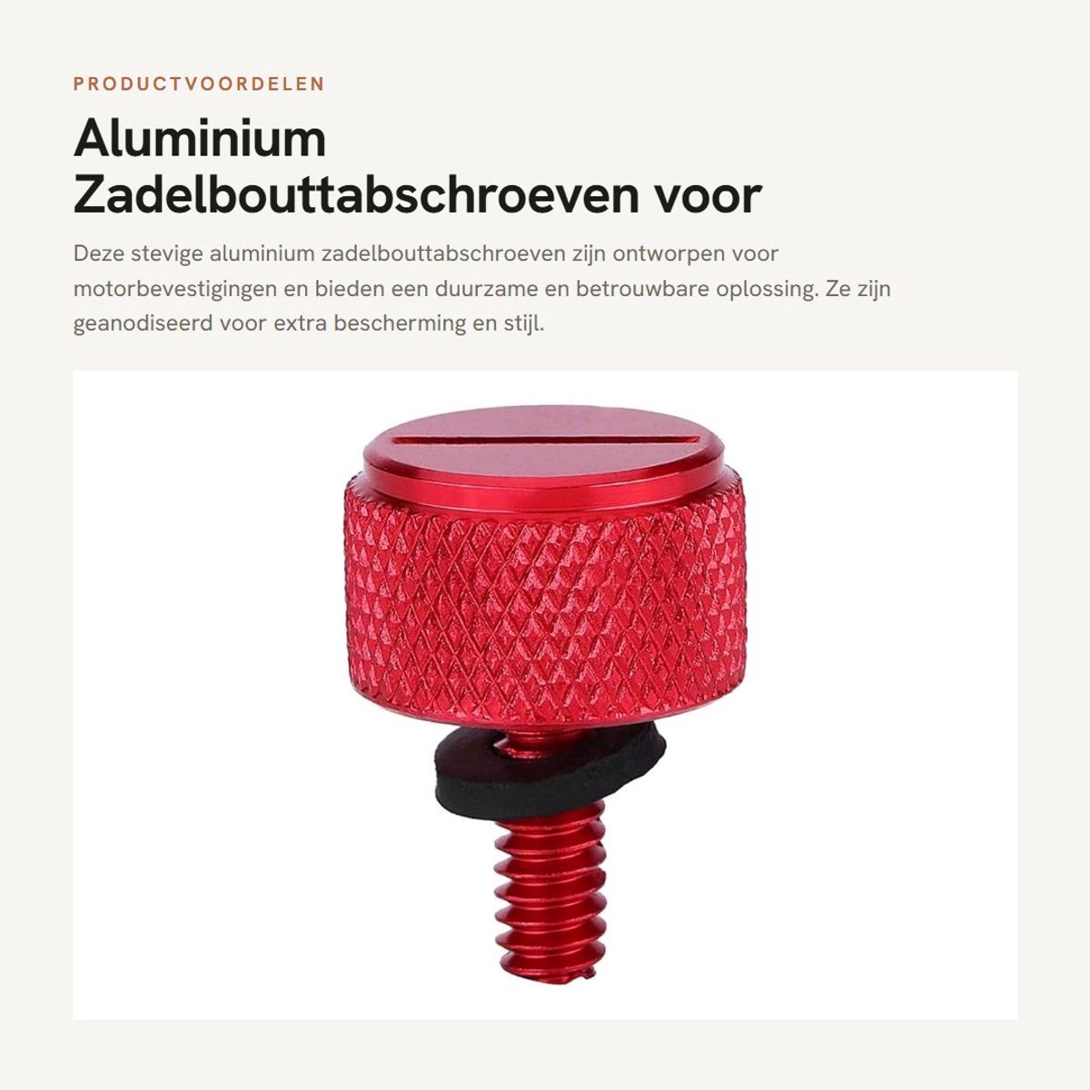 Dailygoods- Zadelbout Geanodiseerd Aluminium - Zwart - Bevestigingsschroef - Corrosiebestendig - Geschikt voor 1996-2015 - Lichtgewicht 13g - Motorbevestiging