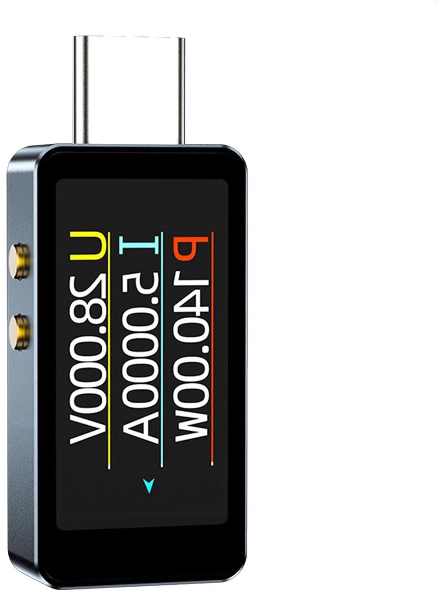 USB Spanningsmeter - USB Tester - Apparaten Testen - Hoge Precisie Meting - 4 x 1.5 cm - Zwart