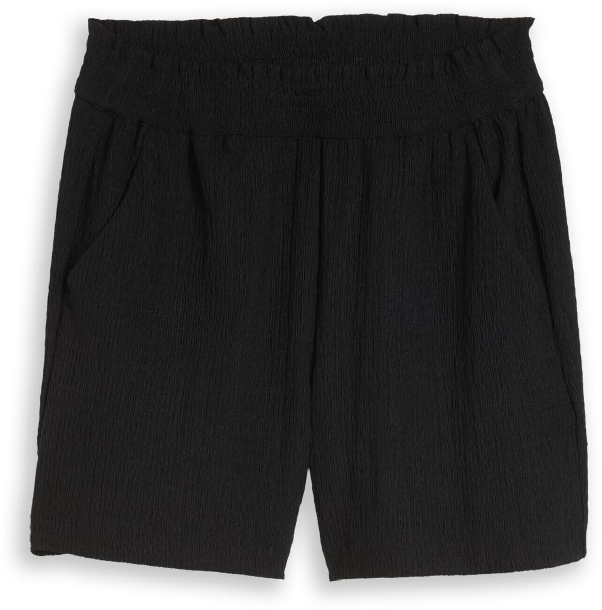 Tom Tailor Denim - Crinkle Relaxed Fit-short - Maat XS - deep black