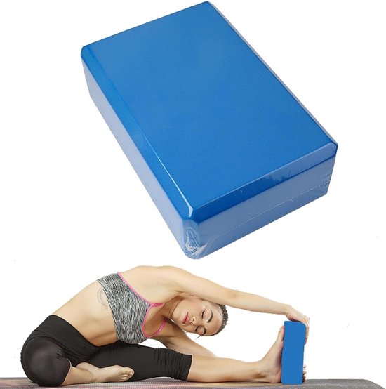 Yogablokken Set - Yogastenen Schuimkussen - Yoga Oefeningen - Antislip Schuimrubber - 23 x 15 x 7.5 cm - Donkerblauw — afbeelding 4