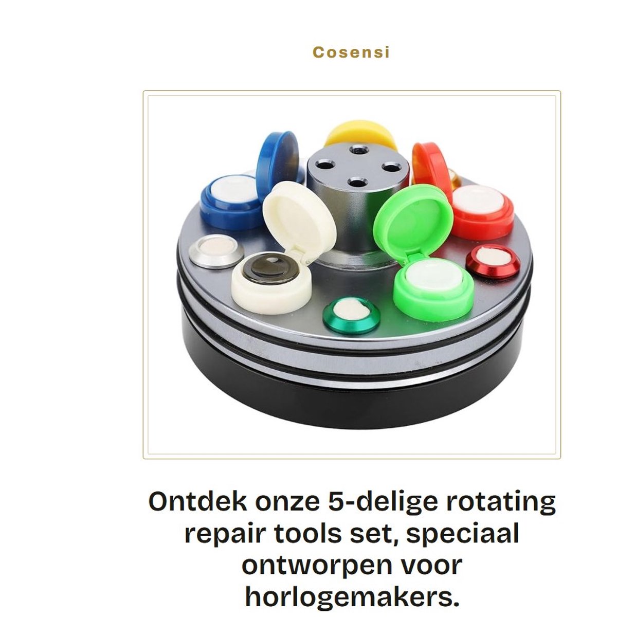 Dailygoods- Horlogereparatiebeker - Draaibaar met Stofkap - 5 Gekleurde Olieplaten - Robuuste Metalen Beker - Herbruikbaar - Eenvoudig te Reinigen - Oliebeker