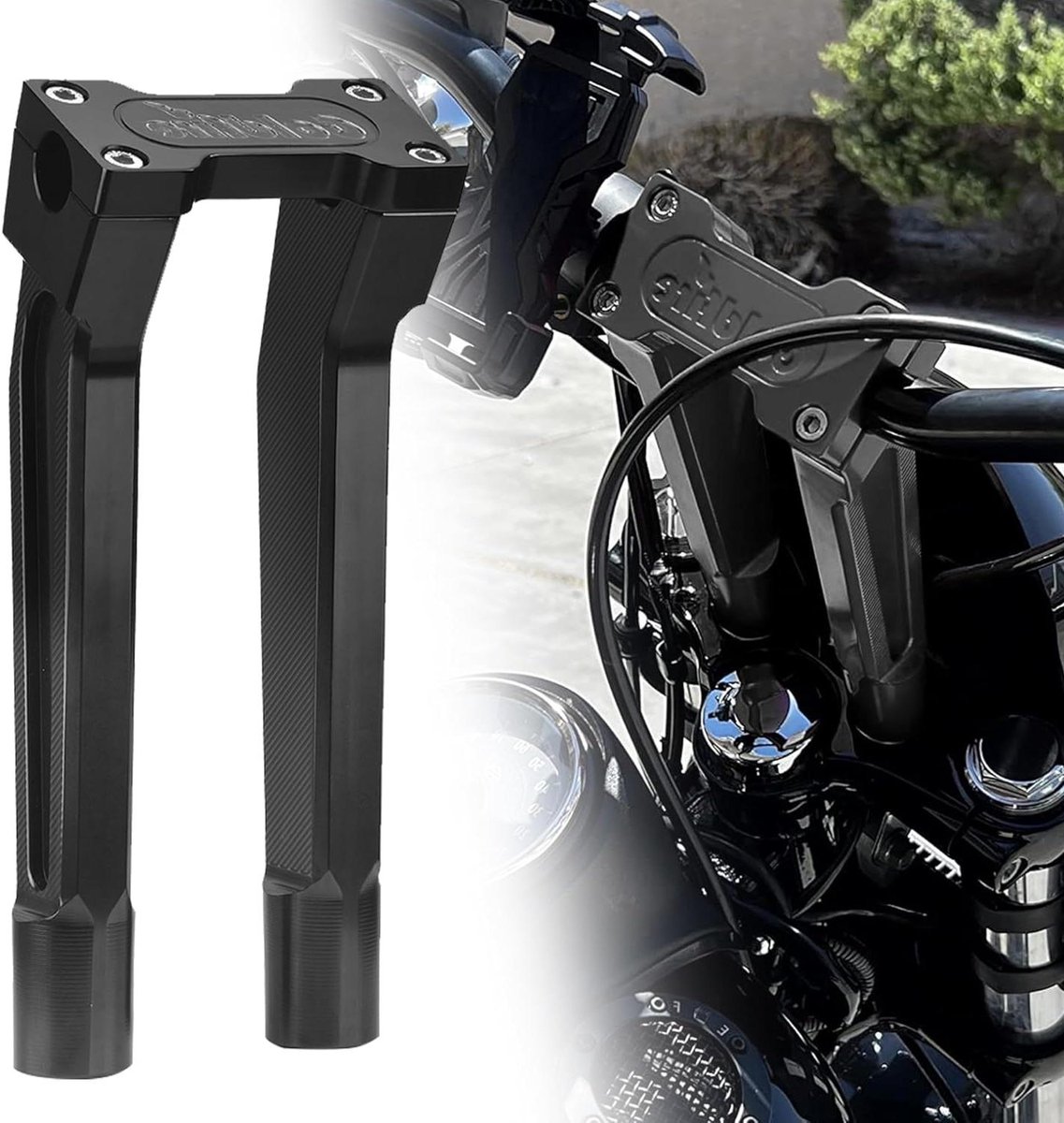 Stuurverhogers Motor - Stuur Riser Kit - Comfortabeler Rijden - Eendelige Bovenklem - 254 cm - Zwart