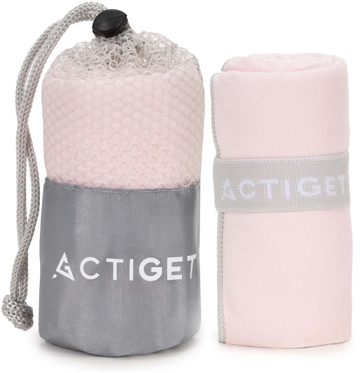 Actiget® Strandlaken | Badlaken | Sneldrogend | Strandhanddoek | Microvezel | 80 x 40 cm | Roze