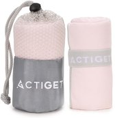 Actiget® Strandlaken | Badlaken | Sneldrogend | Strandhanddoek | Microvezel | 80 x 40 cm | Roze