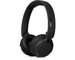 PHILIPS TAH4000 draadloze on-ear hoofdtelefoon, 70 uur afspeeltijd, Dynamic Bass, 32 mm drivers, Bluetooth 6.0 Multipoint, snelkoppelen, vervangbare kussentjes & batterij, licht & opvouwbaar – Zwart