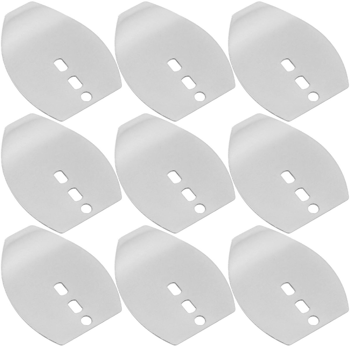 Dailygoods- Chatterbait Blades 50 Stuks - Roestvrij Staal - 44x34,7mm - Spinner Blades - Zoetwater/Zoutwater - Verbeterde Aasprestaties - Spinnerbait