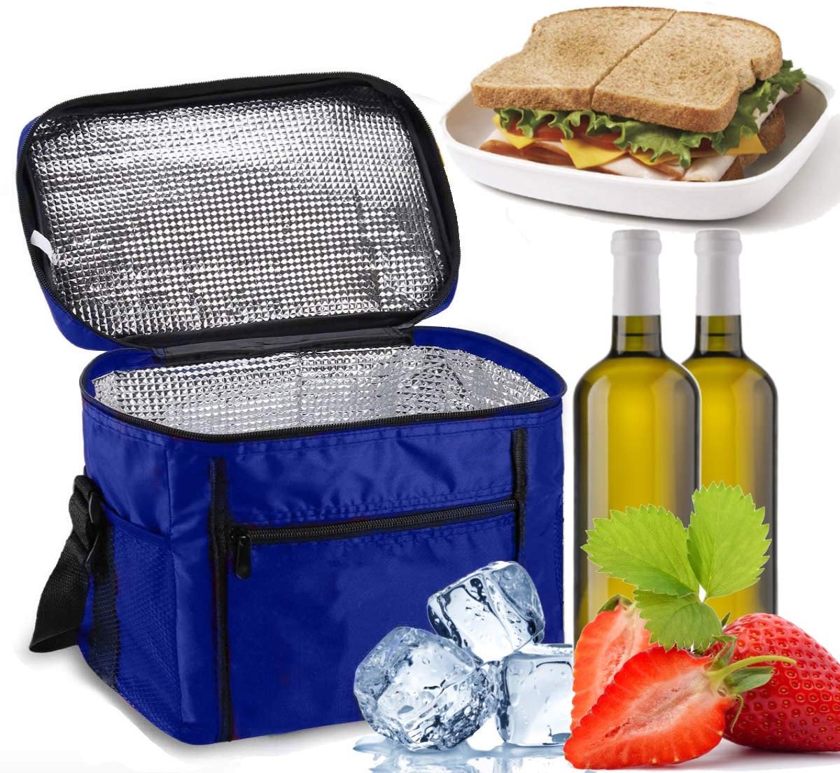Dailygoods- Koeltas 10 l - Waterdichte Koeltas - Opvouwbaar - Verstelbare Schouderriem - Lichtgewicht - Ideaal voor Picknick - Lunchbox