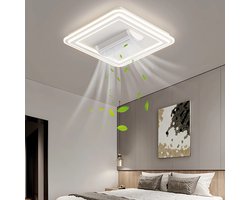 Plafondventilator - Bladloos - 6 Standen - Ventilator - Dimbaar Met Afstandsbediening - Wit - 64 cm - Bladloze Plafondventilator - Moderne lamp - Plafonniere