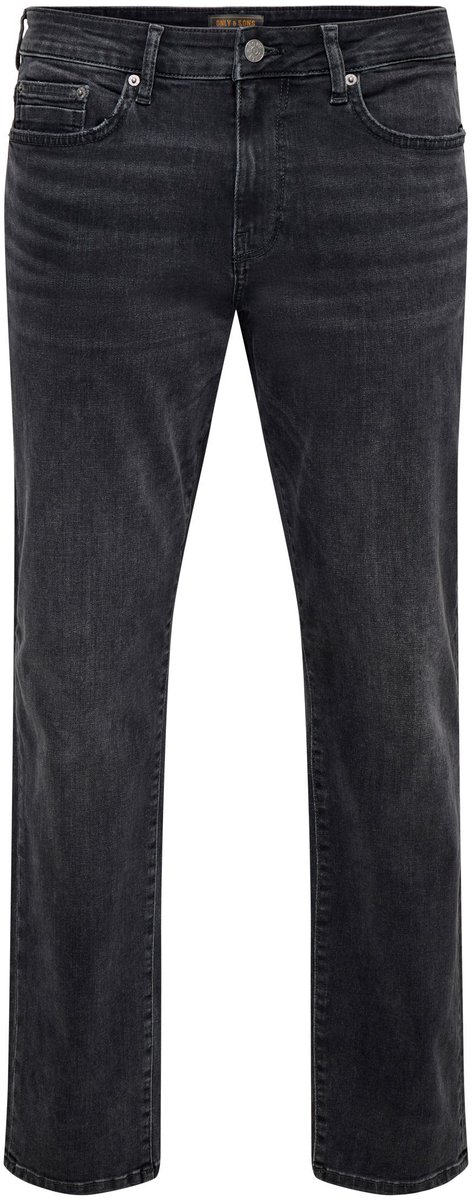 Only & Sons Heren Jeans Broeken regular/straight Fit Zwart 33W / 30L Volwassenen