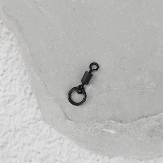 Dailygoods- Swivel Connector 20 Stuks - Roestvrij Staal - Figuur Acht Ring - Karper Vissen - Vissen in Ondiep Water - Afmetingen 16x5,7x2,5 mm - Visconnector — afbeelding 5