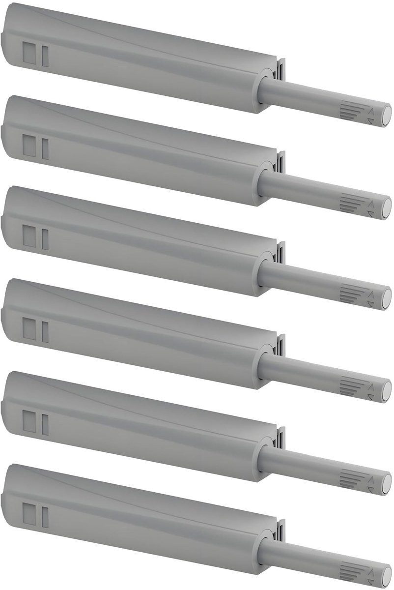 Dailygoods- Deurslot Hoogwaardige Vergrendeling - Kastdeur/Keukenkast - Automatische Springflap - Onzichtbare/Zichtbare Montage - Pack van 6 Stuks - Sterke Veren - Kastvergrendeling