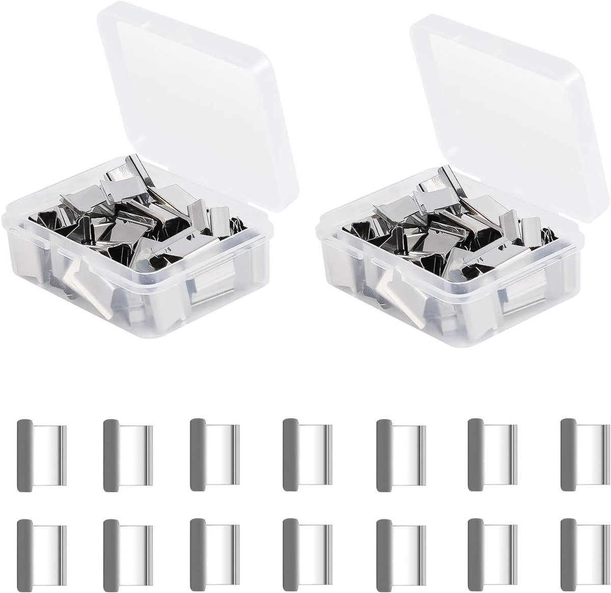 100 Stuks Paper Clam Clip - Navulclip Binder voor Papier - Bureau Office School - Zilver - Makkelijk in Gebruik
