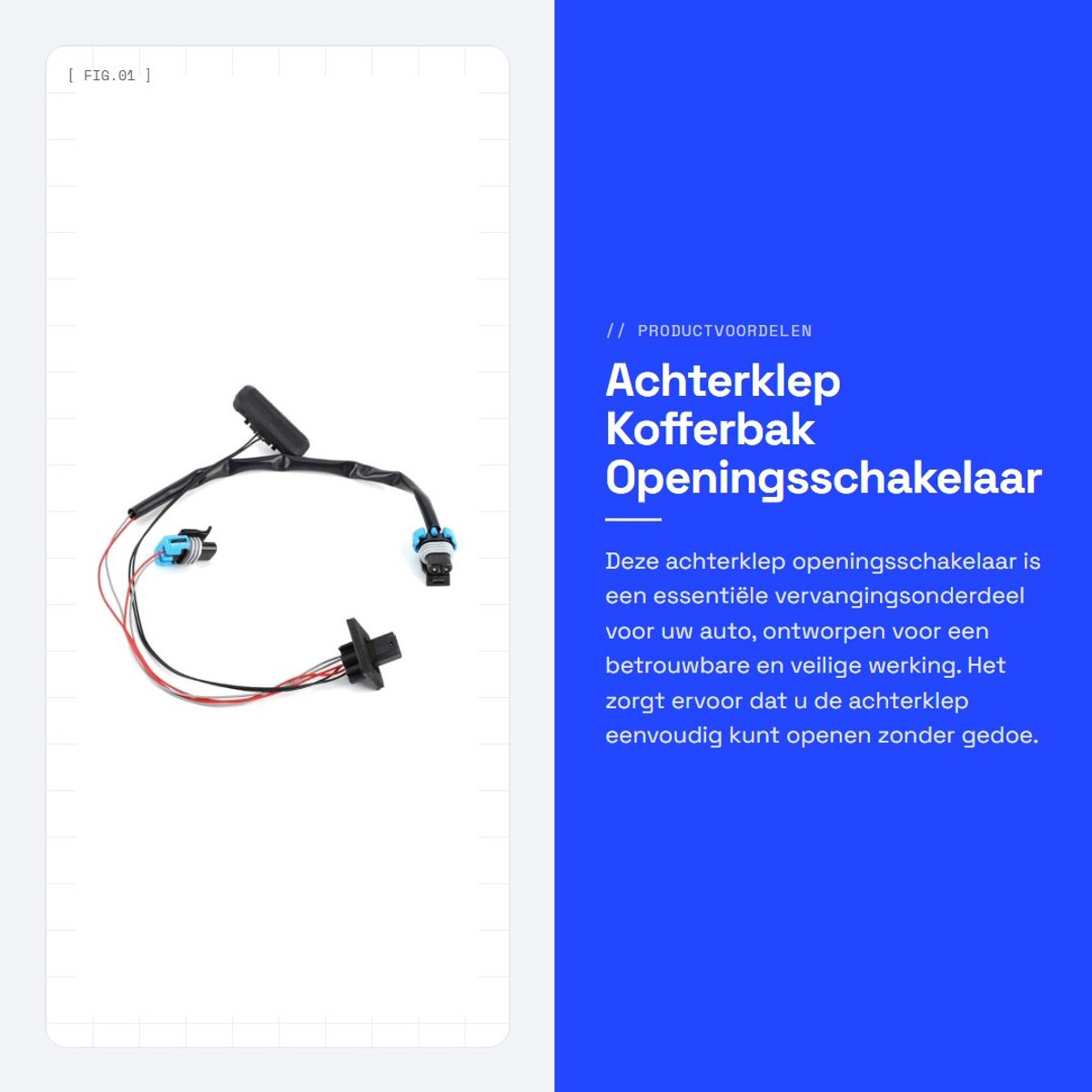 Dailygoods - Achterklep Kofferbak Openingsschakelaar voor Auto