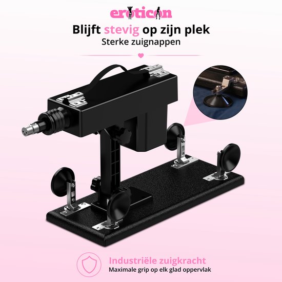 Eroticon machine met sterke zuignappen