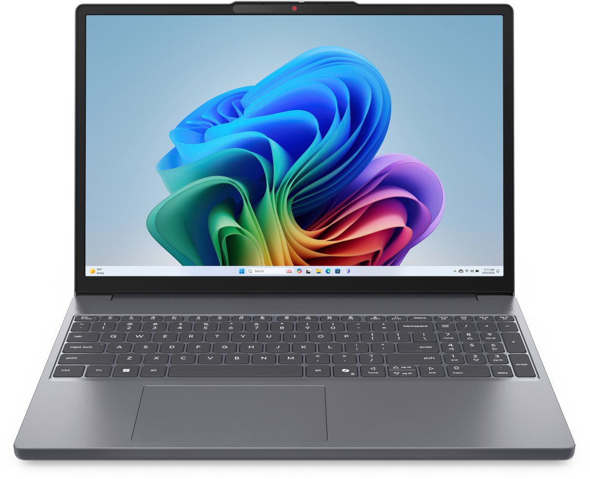 Lenovo IdeaPad Slim 3 15IWC11 Intel Core 3 304 Laptop 38,9 cm (15.3") WUXGA 16 GB DDR5-SDRAM 512 GB SSD Wi-Fi 6 (802.11ax) Windows 11 Home Engels Grijs