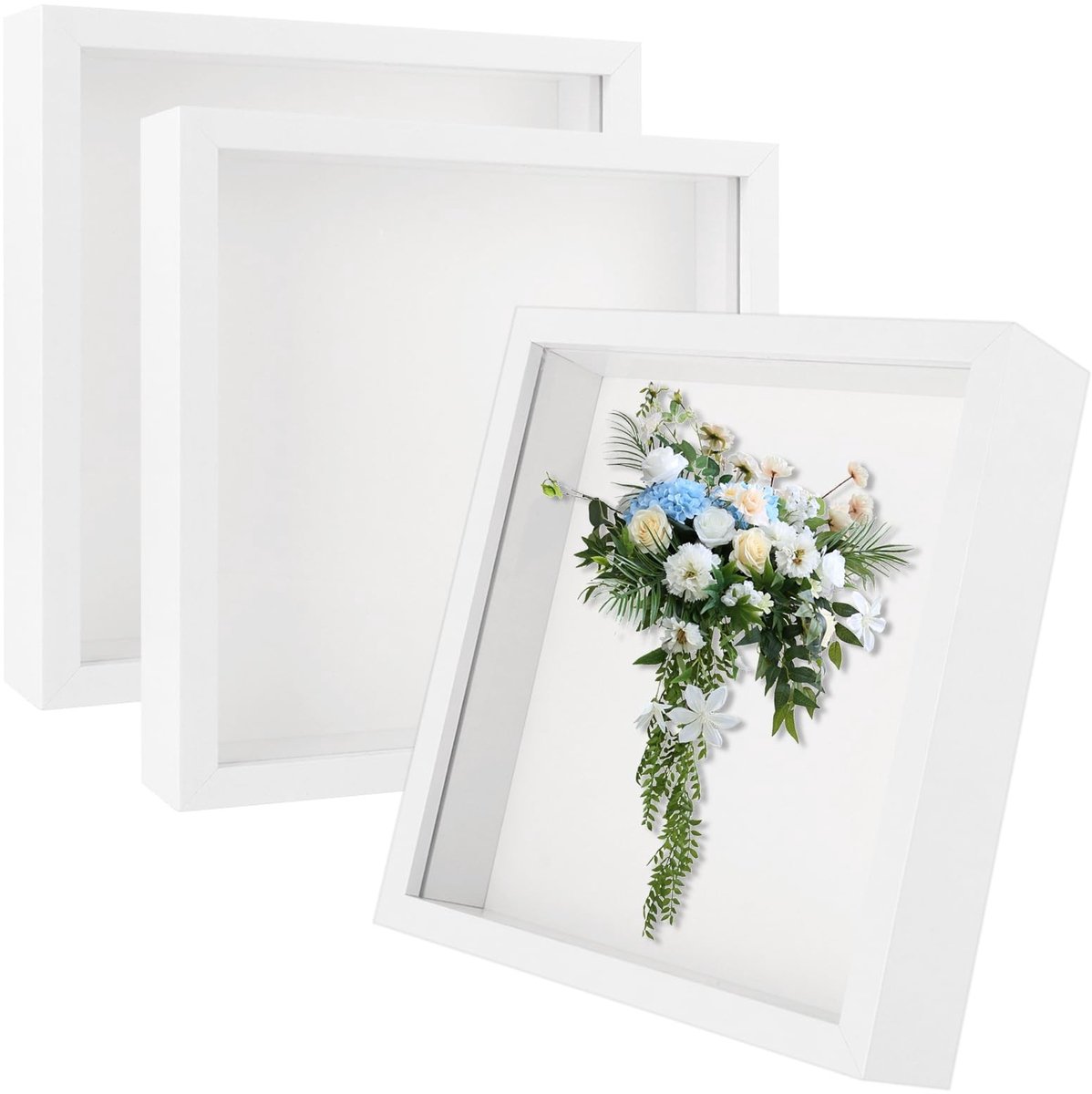 Dailygoods - 2 Stuks 3D-Fotolijsten 30x30 cm - Diepe Lijst voor Objecten
