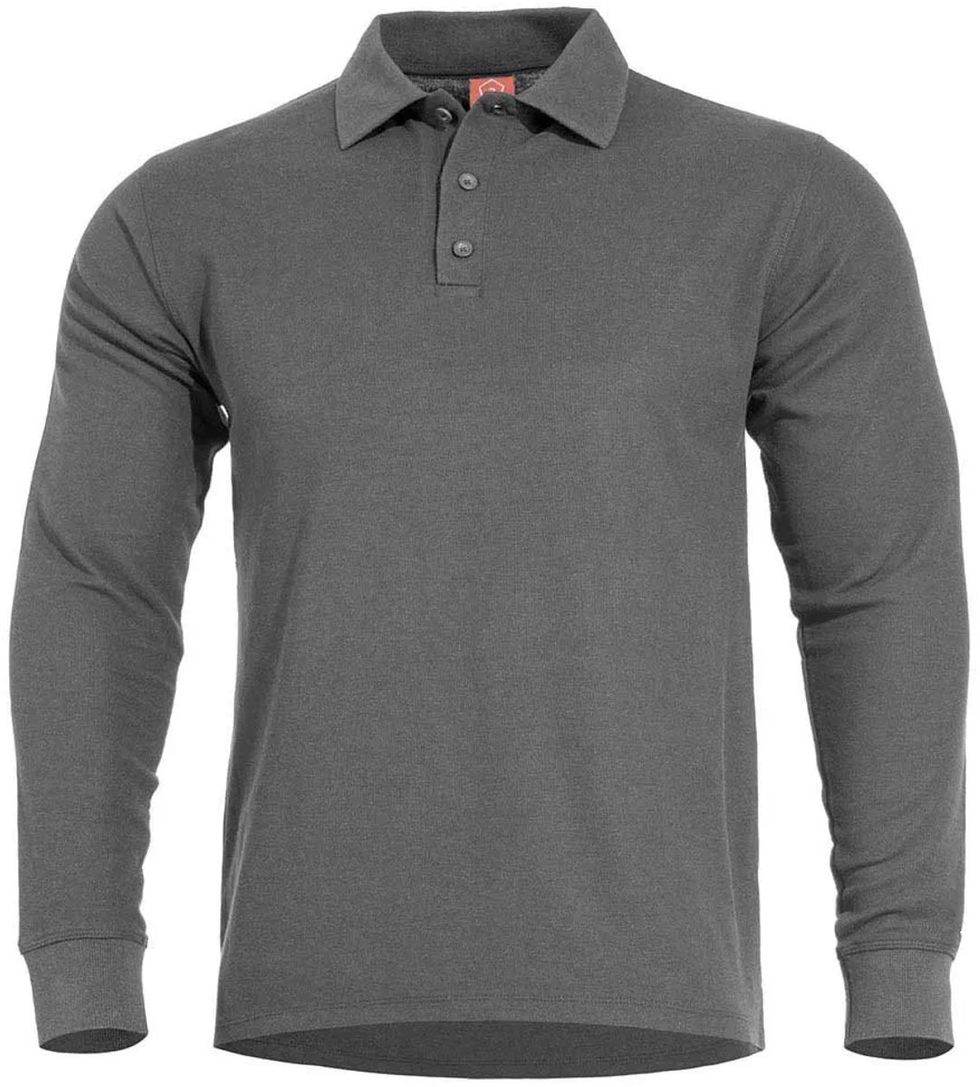 Pentagon Aniketos Lange Mouw Poloshirt Grijs XL Man