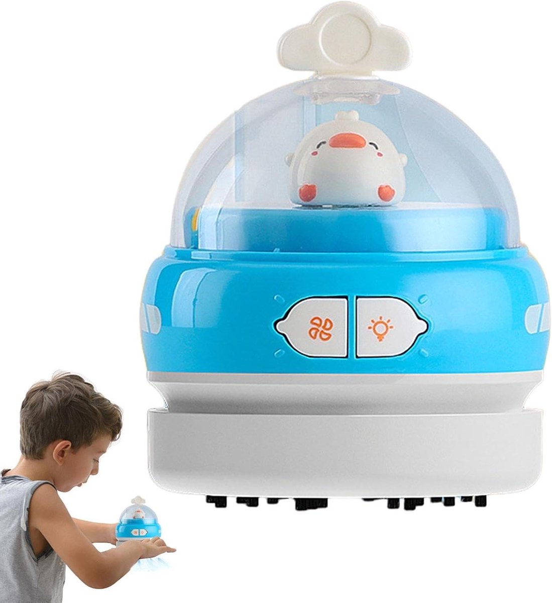 Desktop Stofzuiger - Mini Stofzuiger - Bureau Schoonmaken - USB Oplaadbaar - 11.9 x 9.1 cm - Blauw