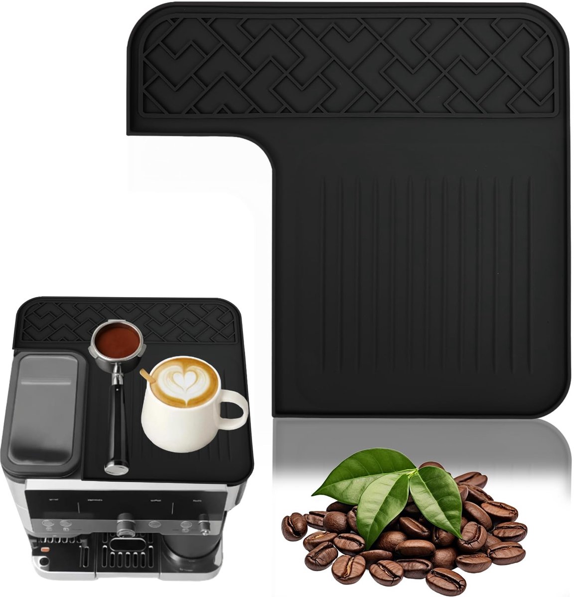 Dailygoods- Antislip Mat - Siliconen Koffiemachine Mat - Bescherming Tegen Vloeistofspatten - Vaatwasmachinebestendig - Ruimtebesparend - Levensmiddelenkwaliteit - Koffiemat
