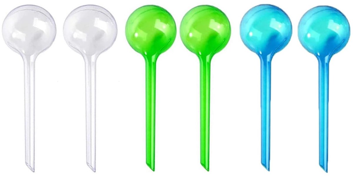 Dailygoods- Plantenbollen - Set van 6 zelfbewaterende bollen - Automatisch bewateringssysteem - Irrigatiesysteem voor potplanten - Hydratatiesysteem voor bloemen/kruiden - Eenvoudige bediening