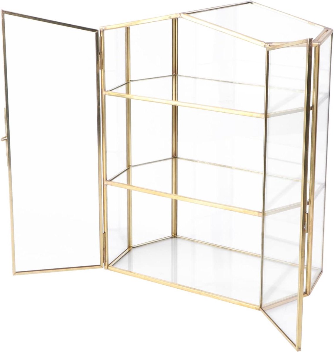 Sieraden Opbergdoos - Cosmetica Organizer - Bureau Opruimen - Drielaags Ontwerp - 25 x 17 x 12 cm - Goud