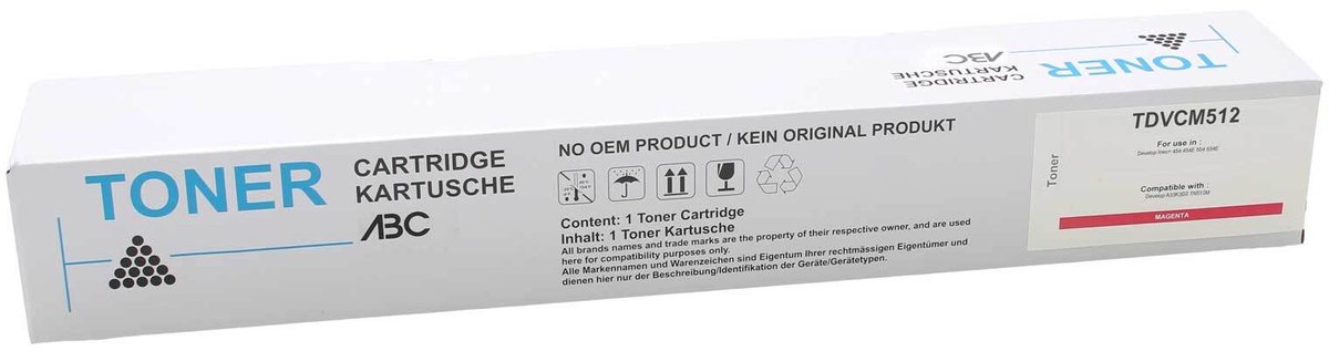 ABC huismerk Toner geschikt voor Develop TN-512M magenta Ineo+ Ineo + 454 454E 554 554E