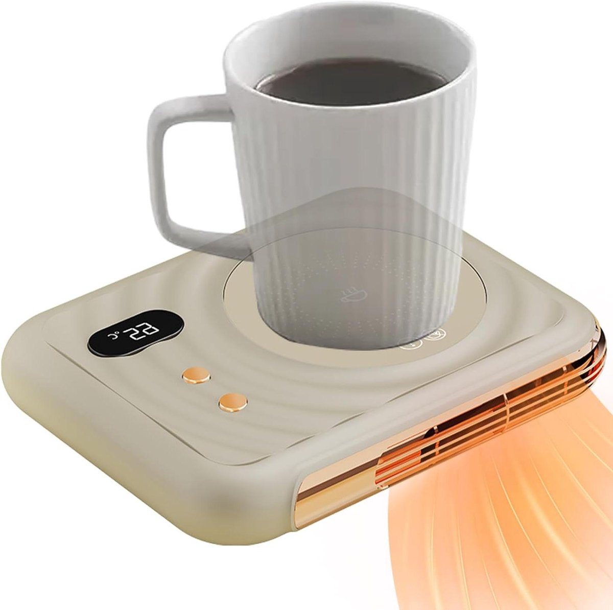 Kop Verwarming - Drank Verwarmer - Warme Dranken Houden - Intelligente Constante Temperatuur - 20x16x4cm - Zwart