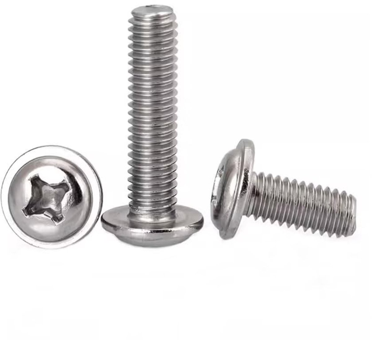 Dailygoods- Lenskopschroef 304 Roestvrij Staal - Phillips Machineschroeven - Kastgrepen - Knopen - Schroeven M2 x 4 mm - 50 Stuks