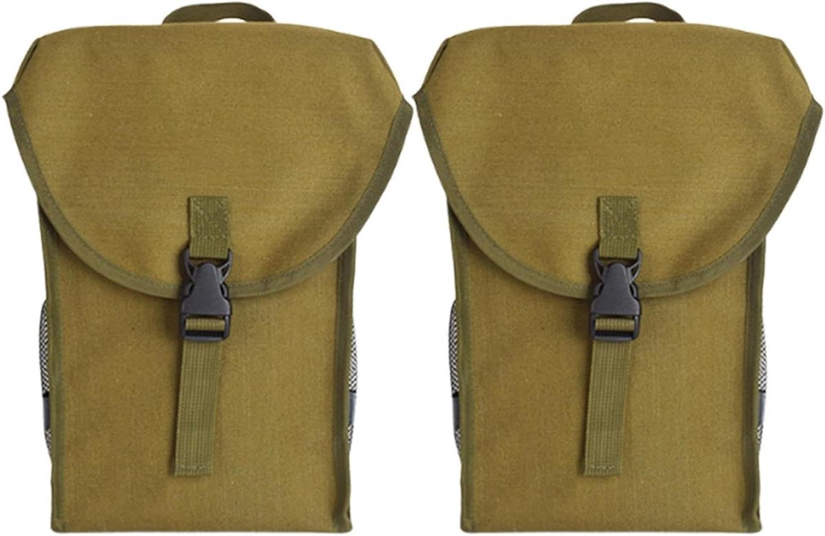 Fietstas Set - Fietsaccessoires - Veilig Vervoeren - Waterdicht Canvas - 65L per stuk - Donkergroen