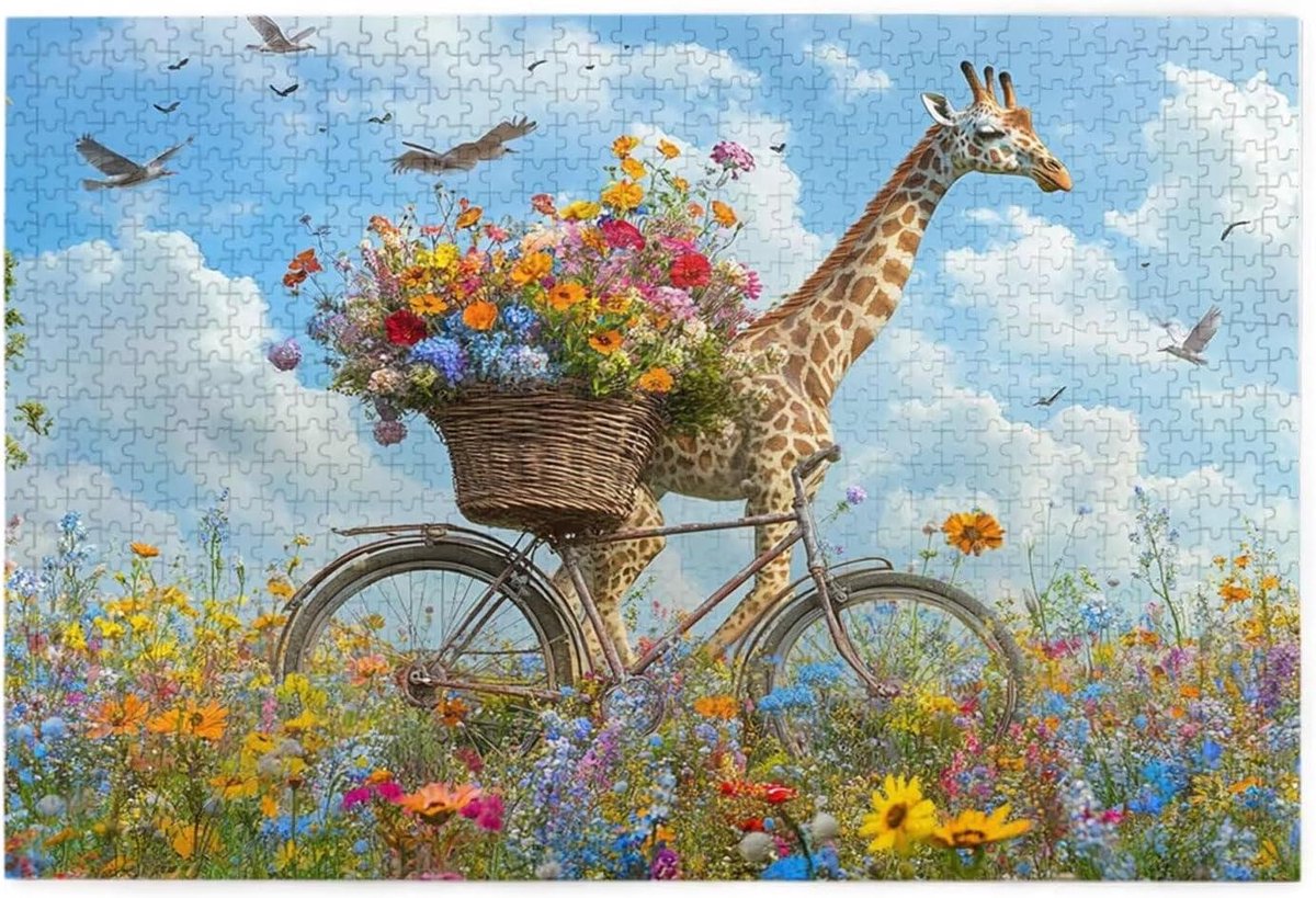 Puzzel 3000 stukjes - Legpuzzel Volwassenen - Ontspanning Thuis - Grote Afmeting Puzzel - 81 x 122 cm - Gekleurd Giraf