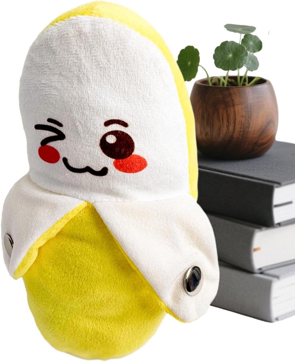Banaan Muziek Knuffel - Pluche Banaan Speelgoed - Sensorisch Muziek Spel - Aanraakgevoelige Pianogeluiden - 21 cm - Geel