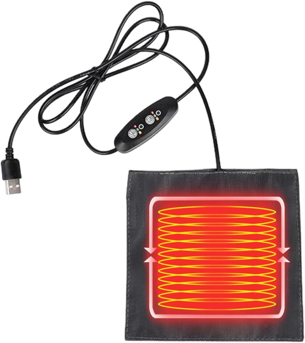 Verwarmingskussen Huisdier - Warmtemat Dieren - Huisdier Comfort - USB Oplaadbaar - 15x15x0.5 cm - Enkele Attribuut