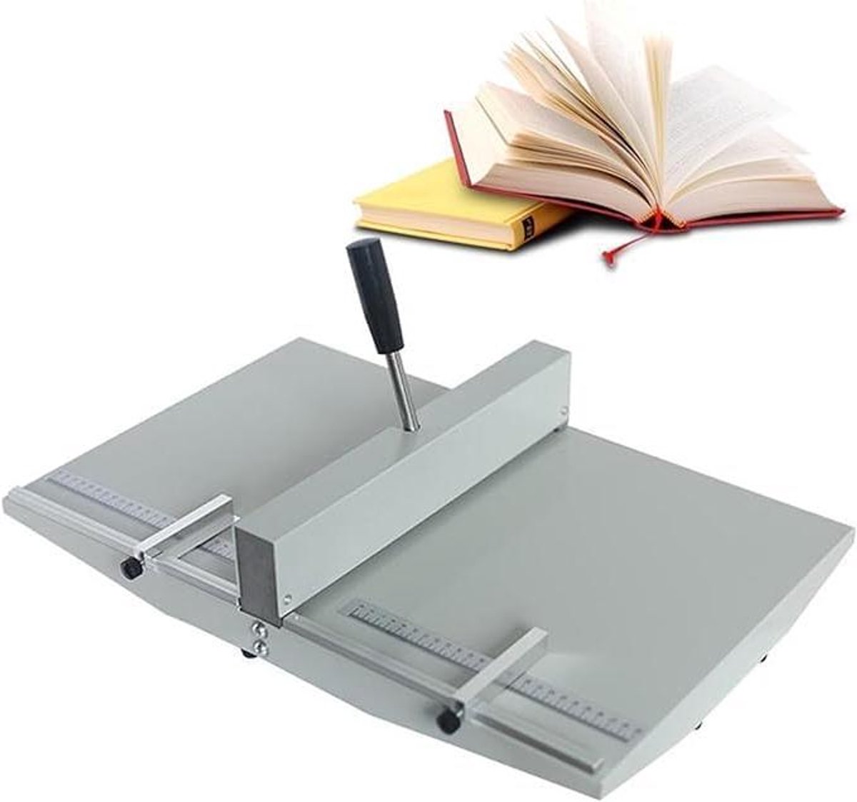 Papier Vouwmachine - Vouwapparaat Snijmachine - Documenten Maken - 460mm Werkbreedte - A3 A4 Papier - Grijs