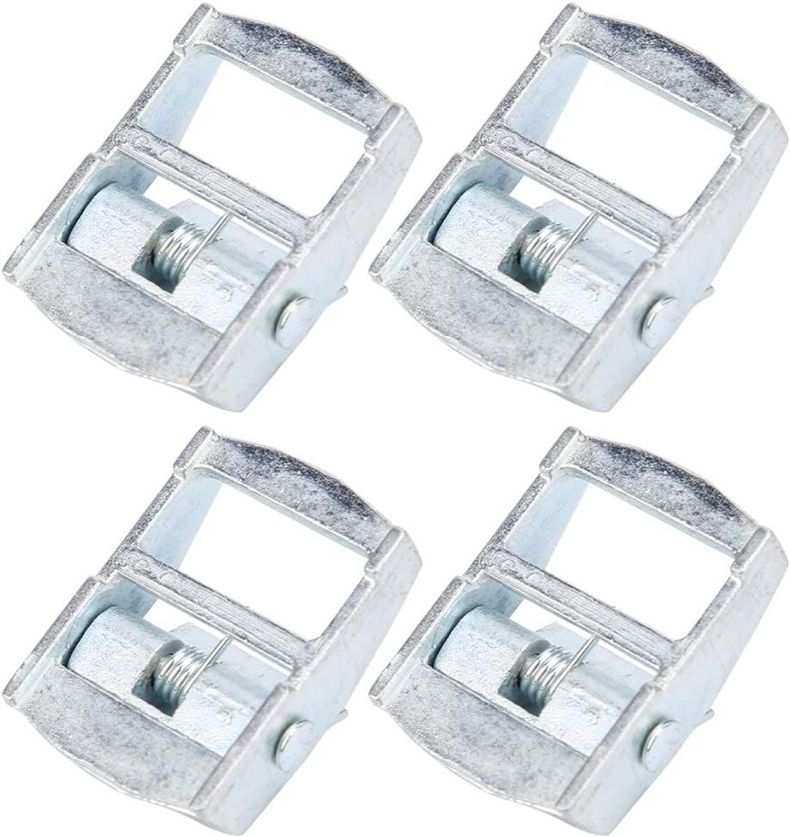 Set van 4 Sterke Ratchet Buckles, Verzinkte Legeringen voor het Bevestigen van Ladingen, Motoren en Vrachtwagens