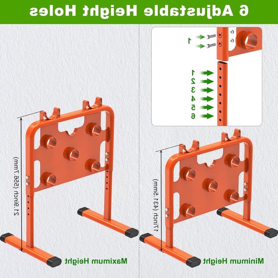 Multifunctionele Draaddispenser en Spoelrek, Draagbare Kabelhouder voor Spoelen tot 33 Inch, Verstelbare Hoogte en Stevige Stalen Constructie — afbeelding 2