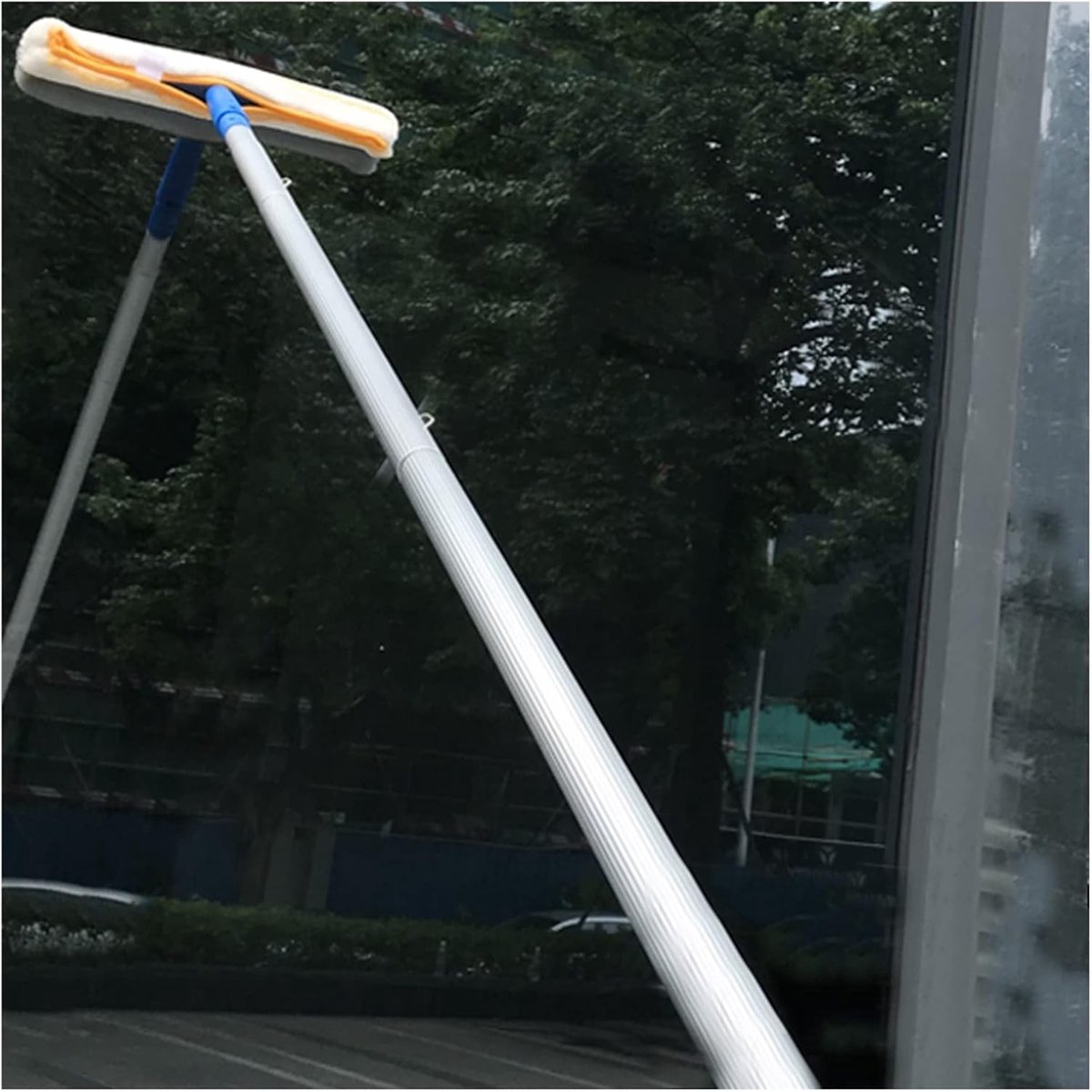 Raamreiniger Wisser Sets - Buiten Ramen Wassen - Professioneel Schoonmaken - Verstelbare Aluminium Stang - Tot 12 Meter - Zilver