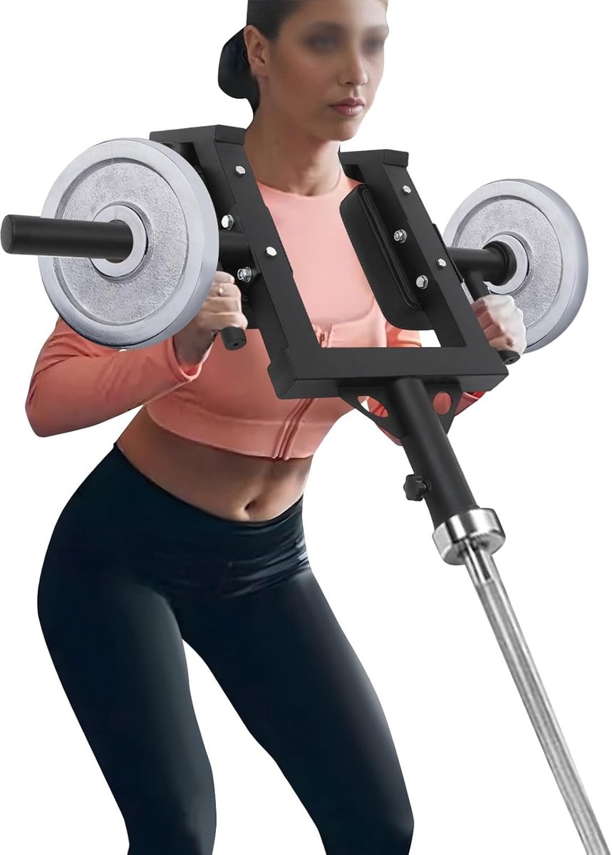 Landmine Attachment - Barbell Trainer - Kracht Training - Comfortabele Schouderpads - 50 mm Houders - Zwart