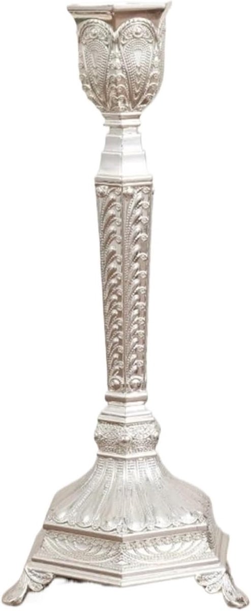 Kandelaars 2 stuks - Kaarsenhouder metaal - Sfeer creëren - Stabiele basis - 85 x 195 cm - Zilver